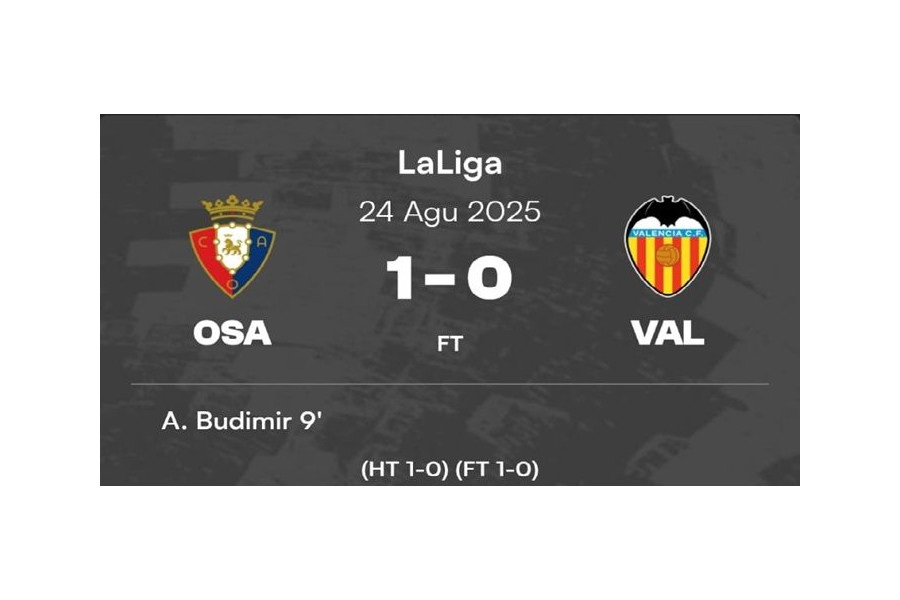 Drama di El Sadar: Osasuna Unggul Tipis atas Valencia